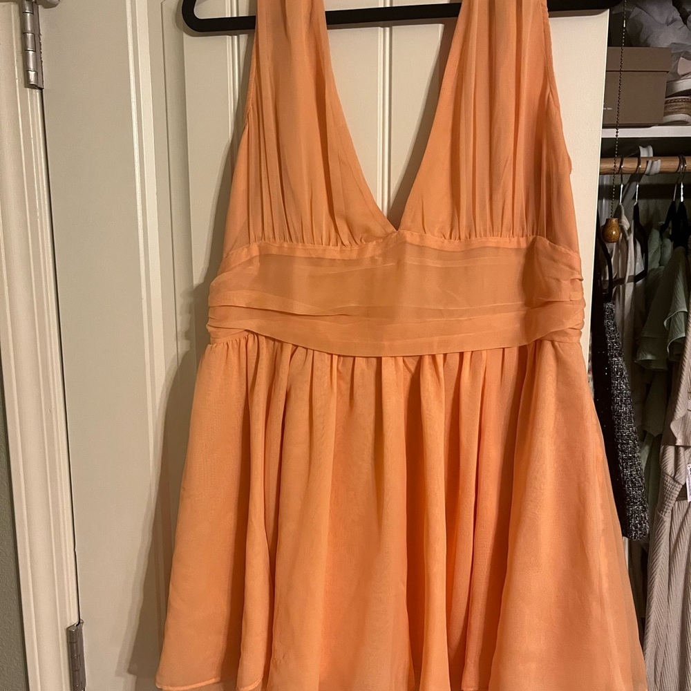 Abercrombie & Fitch Peach Backless Dress